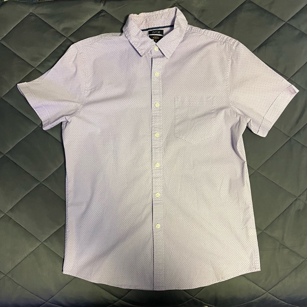 Apt. 9 Purple Short Sleeve Button Up men’s